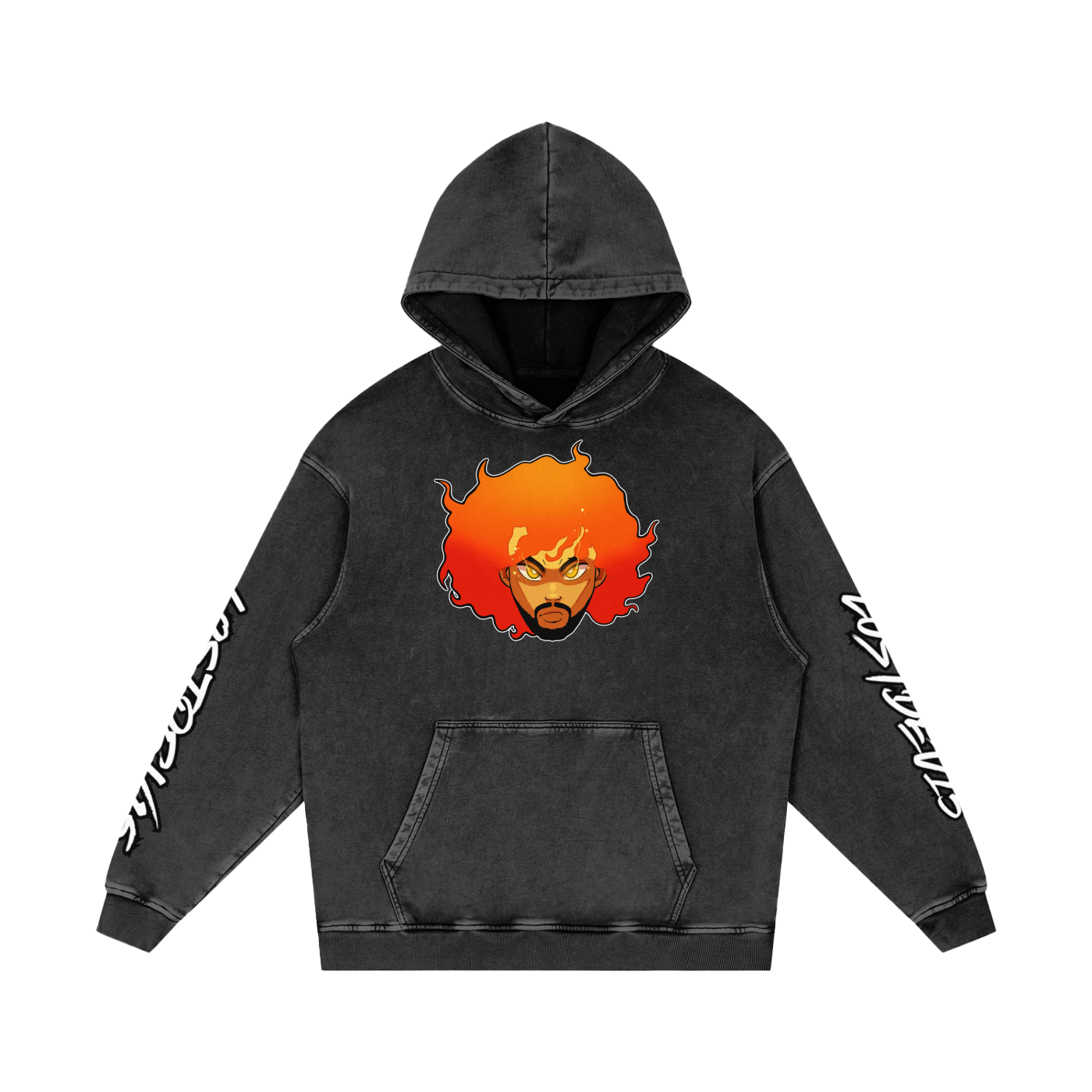 Snow Washed Loose Cotton Hoodie